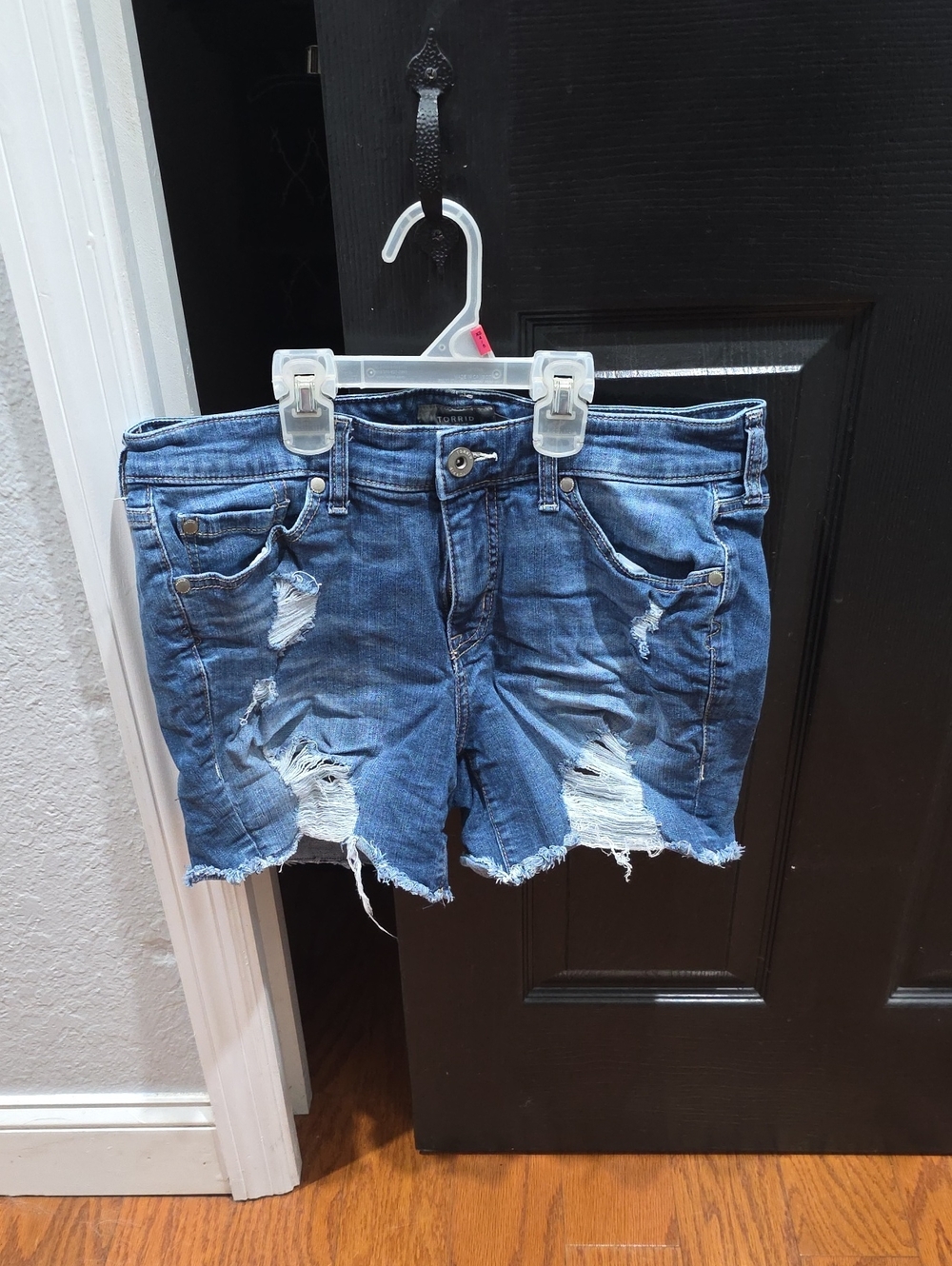 torrid Distressed Blue Denim Jean Shorts